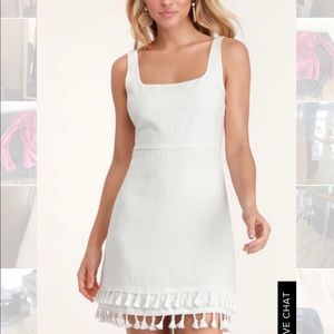 Lulus feel the sunshine white tassel dress